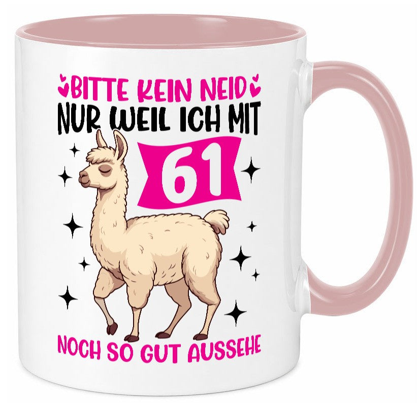 61. Geburtstag | 61 Jahre Lama gut aussehen Geschenkidee Humor Tasse