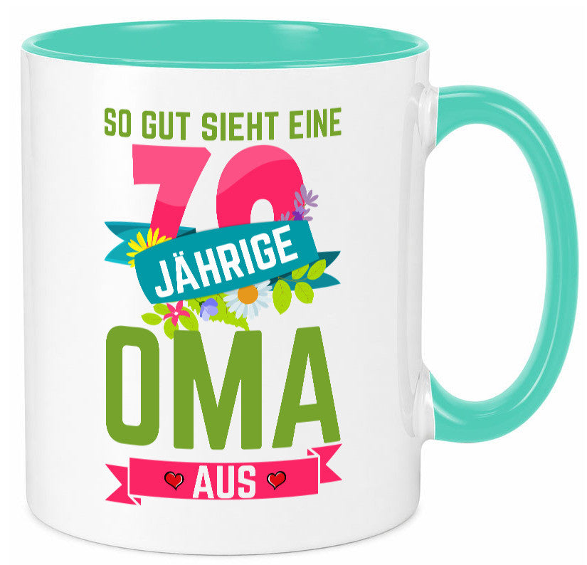 70. Geburtstag | 70 Jährige Oma Großmutter Geschenkidee Familie Humor Tasse