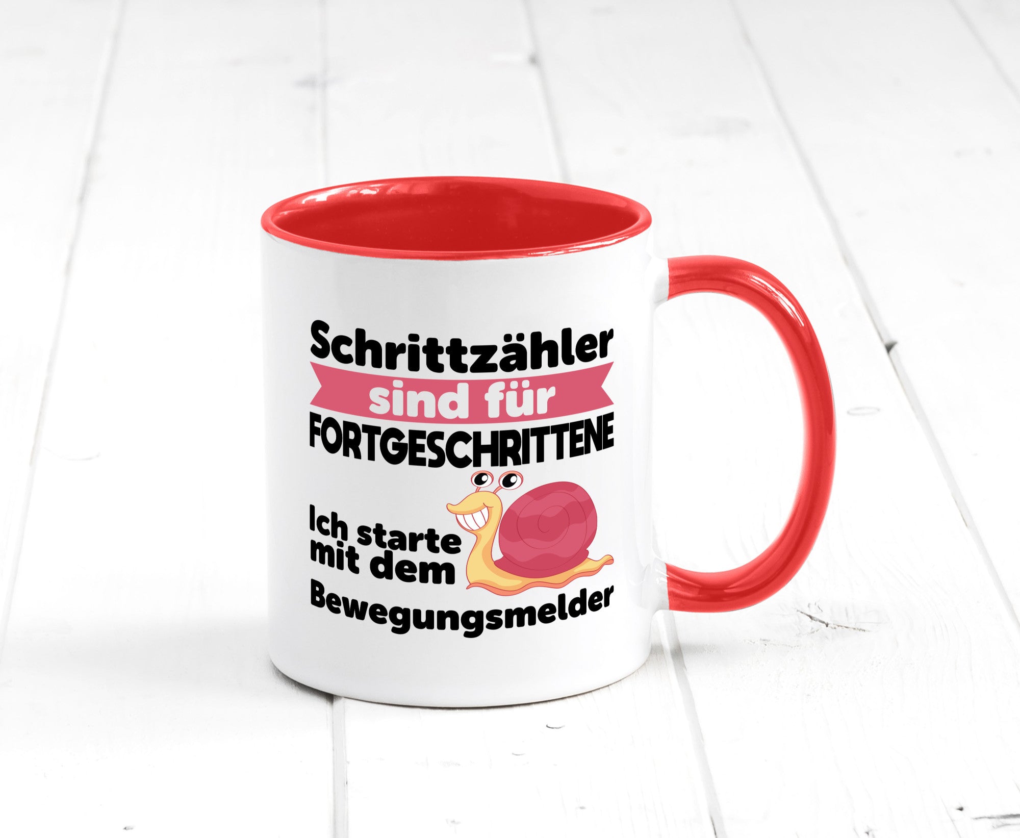 Schrittzähler Fortgeschrittene, Bewegungsmelder | Schnecke Geschenk Humor