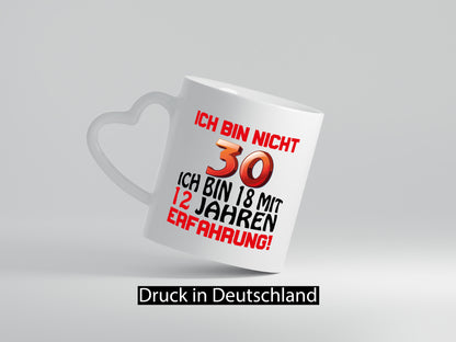 Ich bin nicht 30. lustiger Spruch Geschenk Humor Geschenkidee Tasse