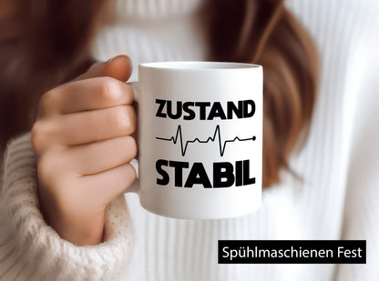 Zustand Stabil | Herzschlag Heartbeat lustiger Spruch Geschenk Humor