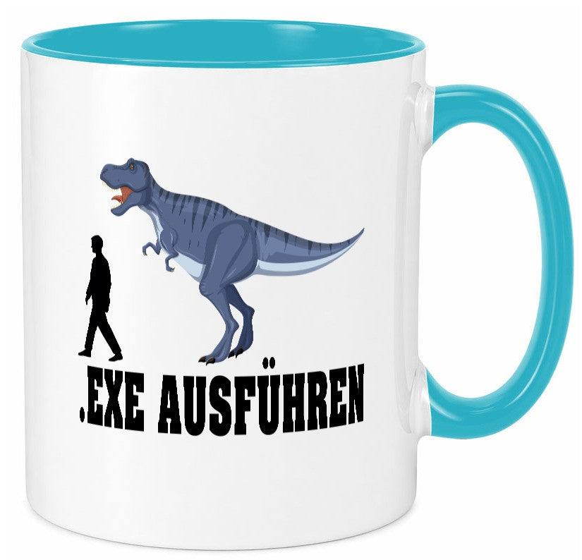 Exe Ausführen | Dinosaurier lustiger Spruch Geschenk Humor Geschenkidee Tasse