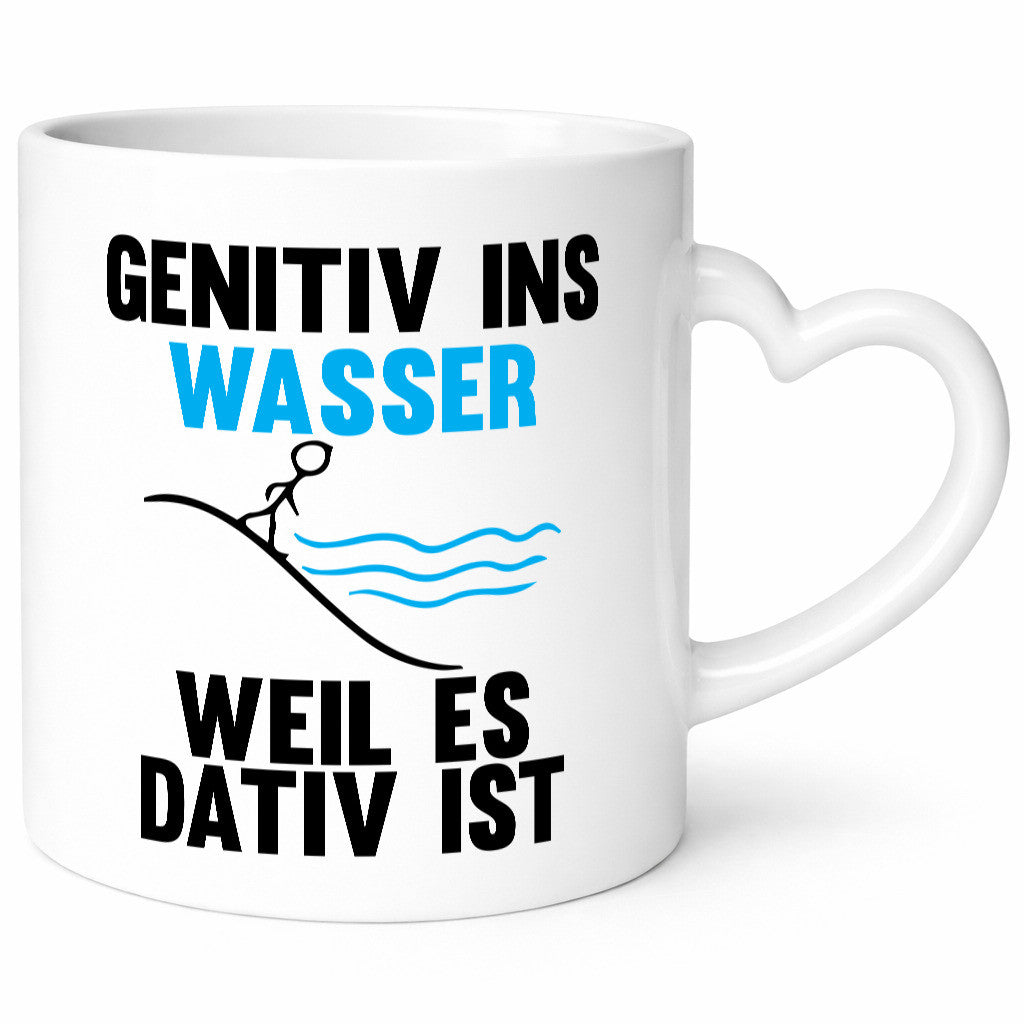 Genitiv Wasser weil Dativ | Grammatik Rechtschreibung Humor Geschenkidee Tasse