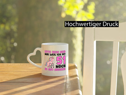 51. Geburtstag | 51 Jahre Mit noch so gut aussehen Humor Geschenkidee Tasse