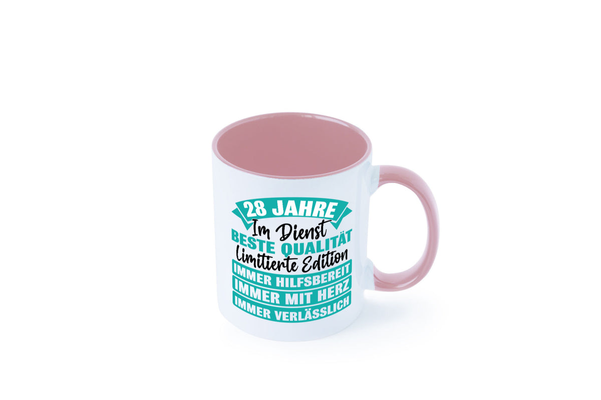 28 Jahre im Dienst | Jubiläum Arbeit lustig Kollegen Büro Geschenk Tasse