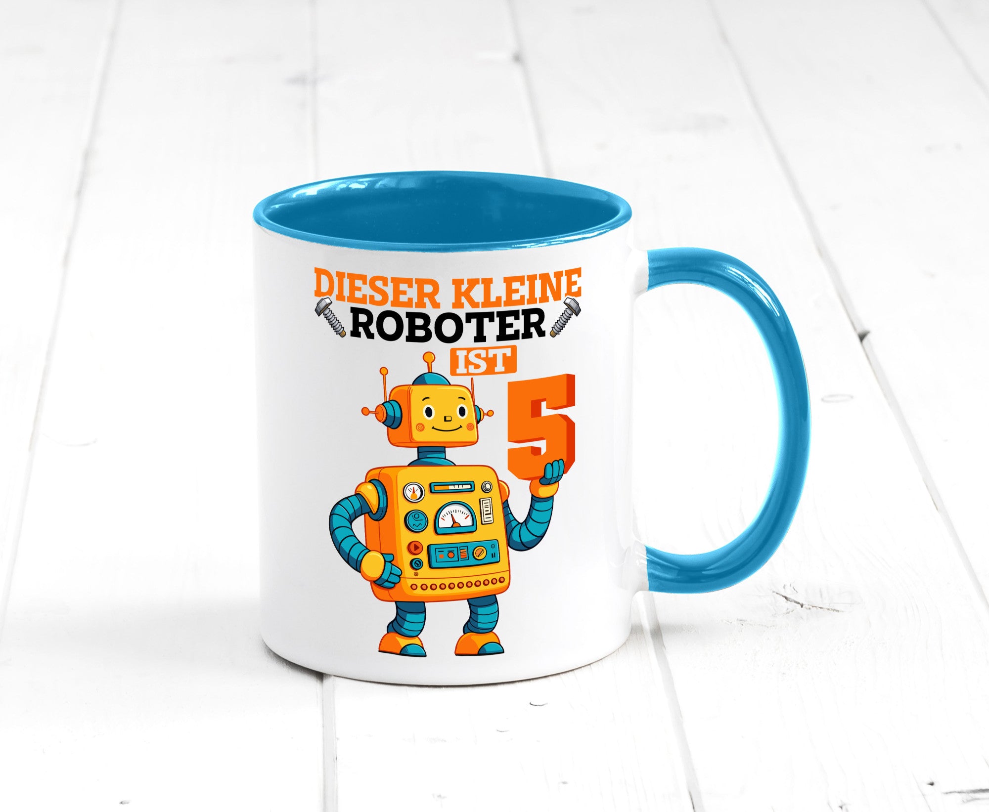 5. Geburtstag | 5 Jahre Roboter Junge lustiger Spruch Geschenk Geschenkidee