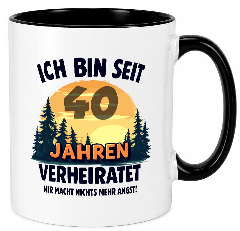 Ich bin Verheiratet | 40. Hochzeitstag Ehepaar v2 Humor Geschenkidee Tasse