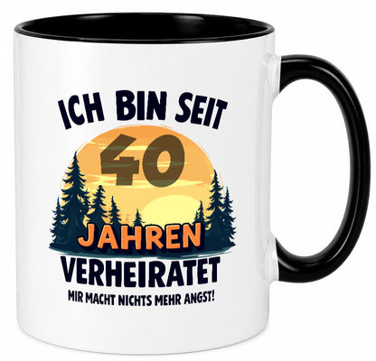 Ich bin Verheiratet | 40. Hochzeitstag Ehepaar v2 Humor Geschenkidee Tasse