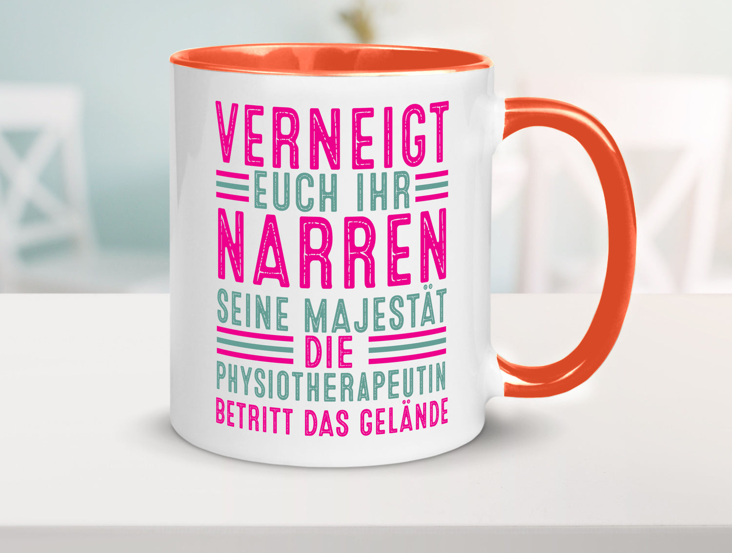 Verneigt euch: Physiotherapeutin Humor Geschenkidee Tasse