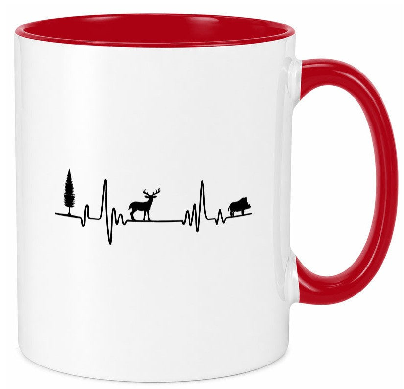 Jäger Herzschlag | Motiv Jagd Rotwild jagen Geschenkidee Humor Tasse