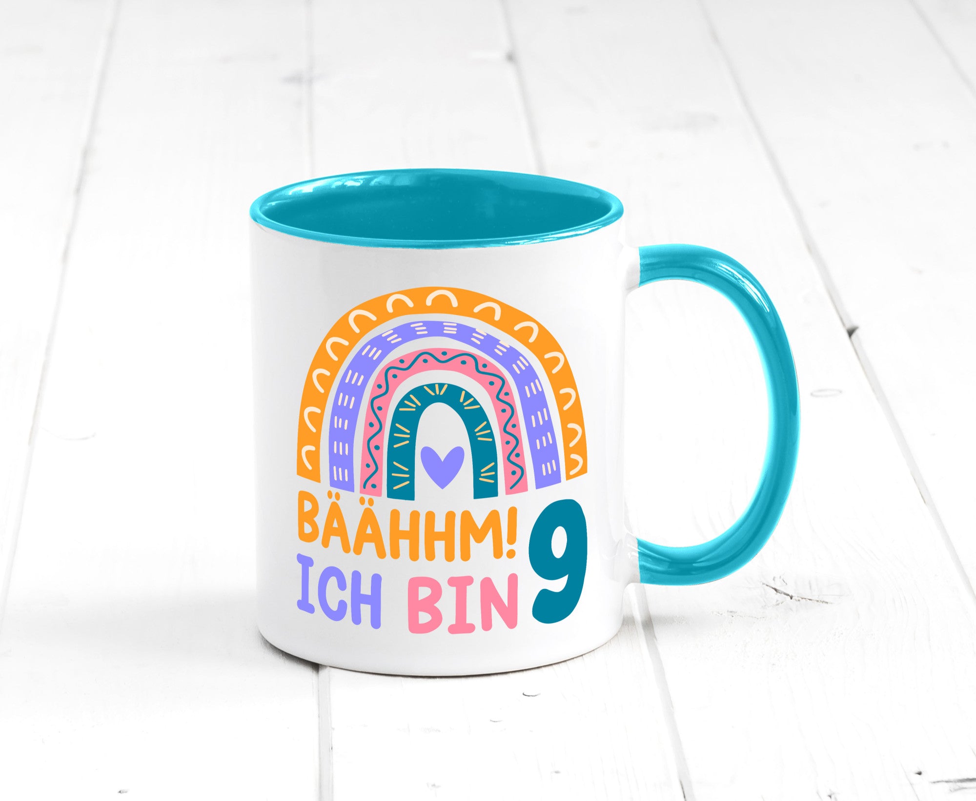 9. Geburtstag | 9 Jahre Regenbogen Bääm Mädchen Geschenk Geschenkidee lustiger