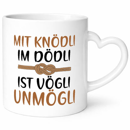 Mit Knödli ist Dödli Vögli unmögli | Knoten lustiger Spruch Geschenk Humor