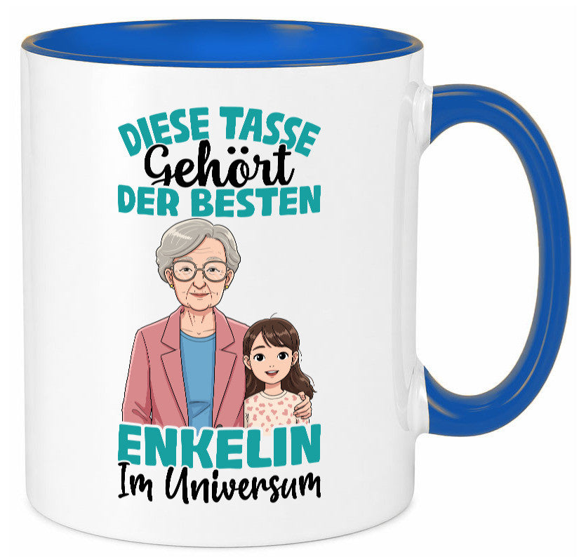 Im Universum: Enkelin | Opa Oma Großmutter Großvater Geschenk Familie Tasse