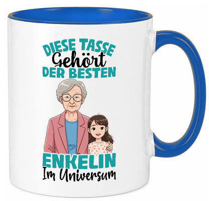 Im Universum: Enkelin | Opa Oma Großmutter Großvater Geschenk Familie Tasse