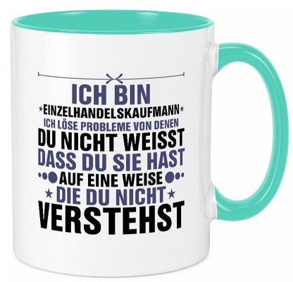 Löse Probleme: Einzelhandelskaufmann | Einzelhandel v2 Humor Geschenkidee Tasse