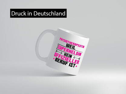Superheldin Physiotherapeutin lustig Humor Geschenkidee Geschenk Tasse