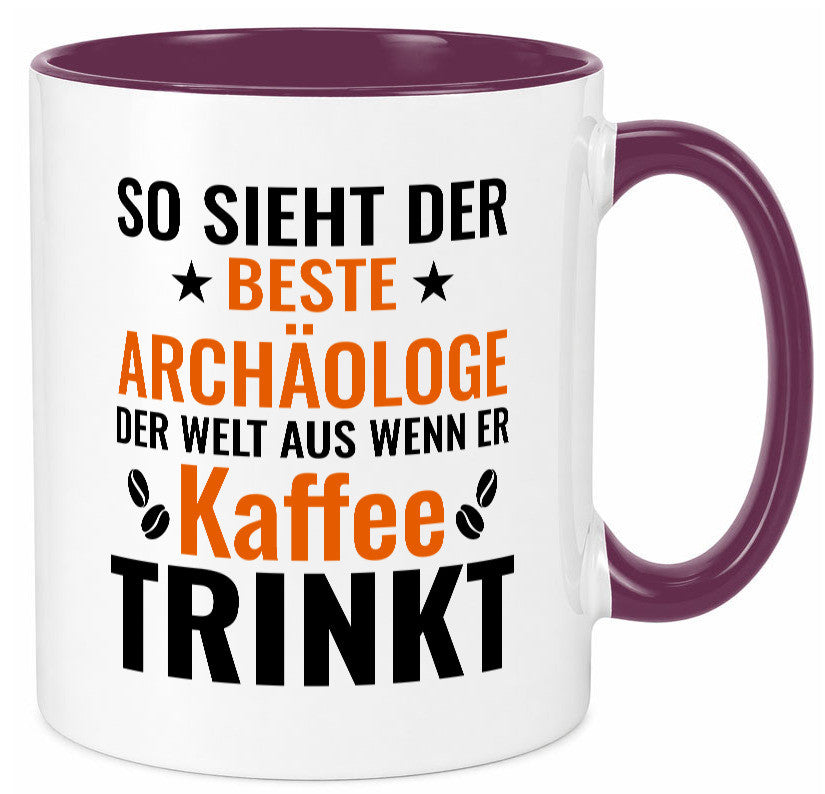 Kaffee trinkt: Archäologe | Archäologie Forscher lustig Humor Geschenkidee