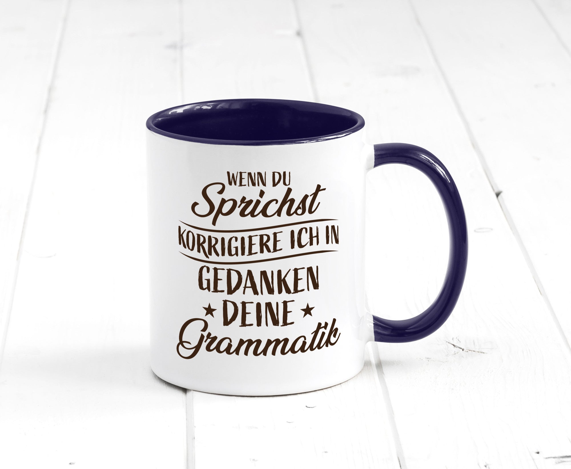 Grammatik korrigieren während du sprichst | Sterne lustig Humor Geschenkidee