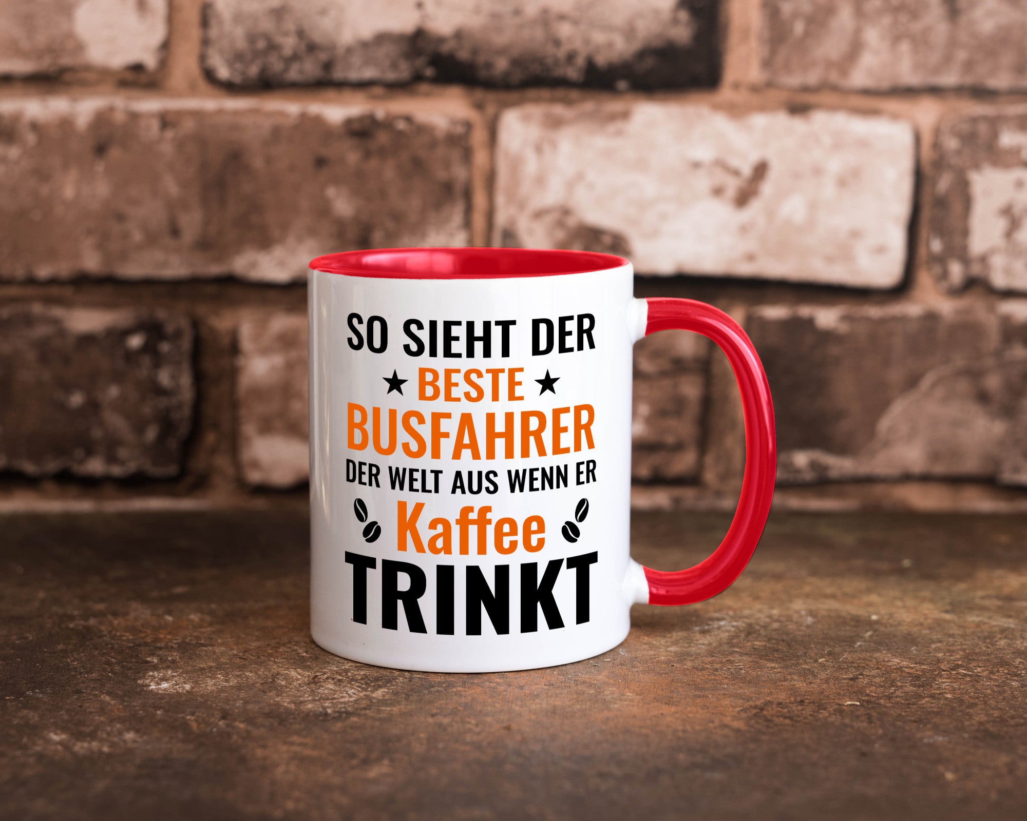 Kaffee trinkt: Busfahrer | Berufsfahrer Fahrer Geschenk Arbeit Kollegen Büro