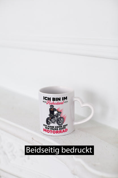 Rentner muss aufs Motorrad | Ruhestand lustig Jubiläum Geschenk Tasse