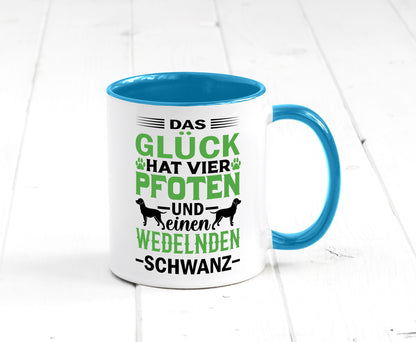 Das Glück hat 4 Pfoten | Hundeliebhaber Ich liebe Hunde Geschenk Tierliebhaber