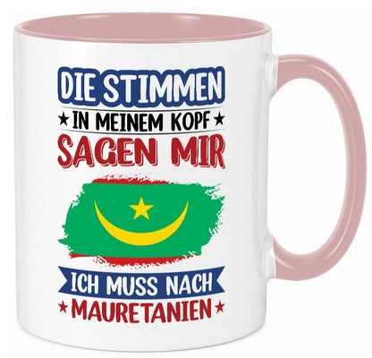 Mauretanien | Urlaub Stimmen in meinem Kopf Traumland lustiger Spruch Geschenk Tasse