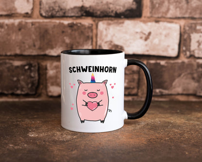 Schweinhorn lustig Humor Geschenkidee Geschenk Tasse