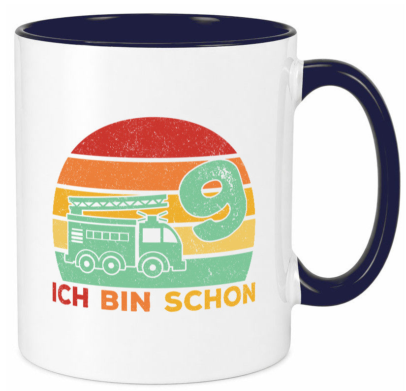 9. geburtstag | Feuerwehrauto 9 Jahre Feuerwehr Geschenk Geschenkidee lustiger