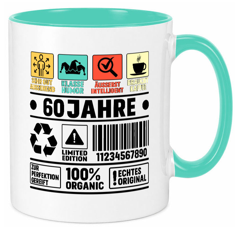 60. Geburtstag | 60 Jahre Humor Limited Edition Geschenkidee Tasse