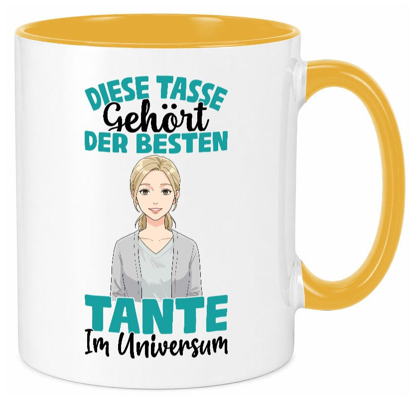 Im Universum: Tante | Nichte Schwester Familie lustig Geschenkidee Geschenk Tasse