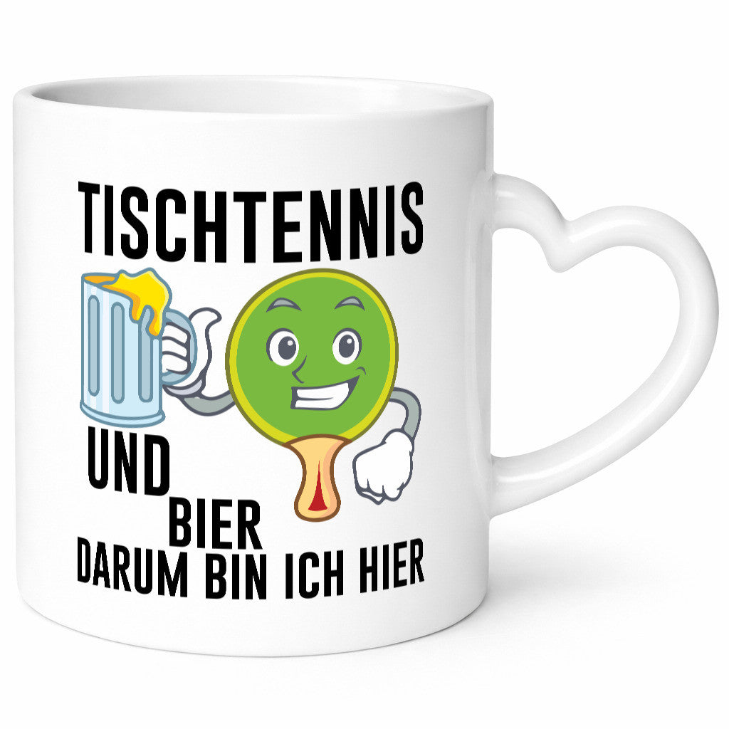 Tischtennis und Bier darum bin ich hier | Geschenk Humor Geschenkidee lustiger