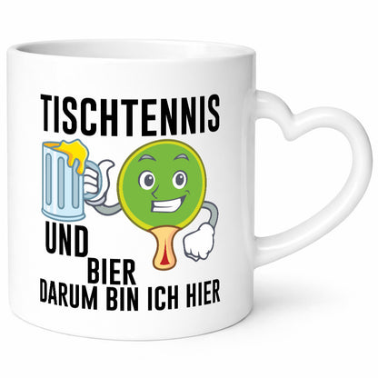 Tischtennis und Bier darum bin ich hier | Geschenk Humor Geschenkidee lustiger