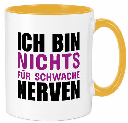 Schwache nerven lustiger Spruch Geschenk Humor Geschenkidee Tasse