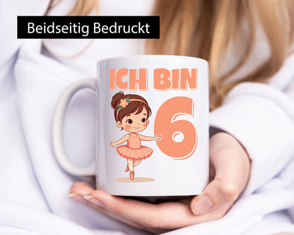 6 Geburtstag | Jahre Ballerina Mädchen Ballet lustig Geschenkidee Geschenk Tasse