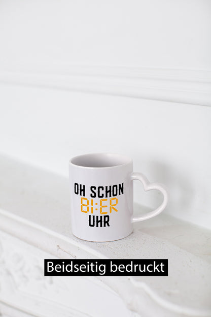 Oh schon Bier Uhr | Biertrinker Party Feiern Pils Humor Geschenkidee Tasse
