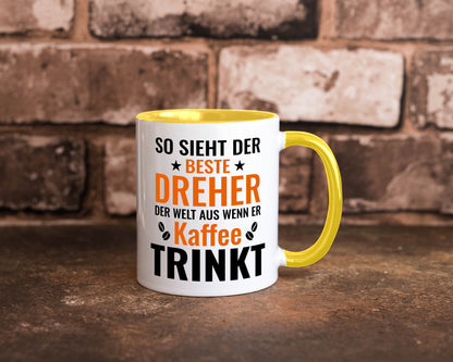 Kaffee trinkt: Dreher | Fräser Geschenkidee Humor Tasse