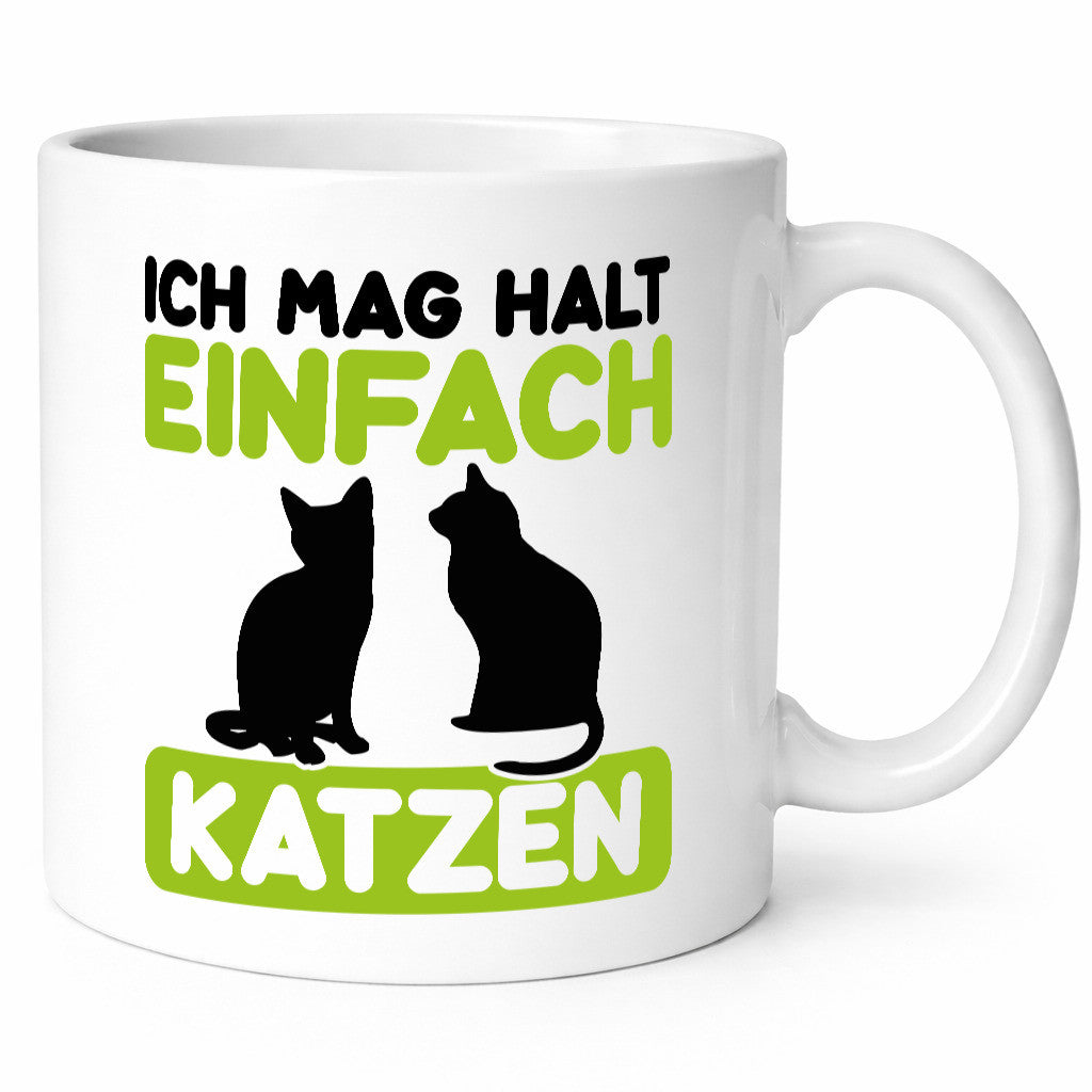 Ich mag Katzen | Tierfreund Katzenliebhaber süßer Comic Geschenk Tierliebhaber