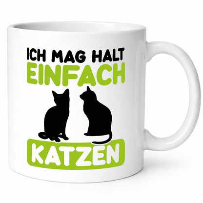 Ich mag Katzen | Tierfreund Katzenliebhaber süßer Comic Geschenk Tierliebhaber