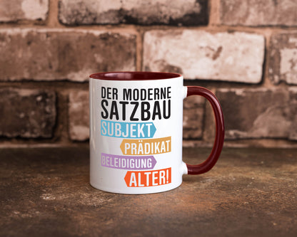 Moderner Satzbau | Lehrer Lehrerin Kollege lustig Arbeit Kollegen Büro Geschenk