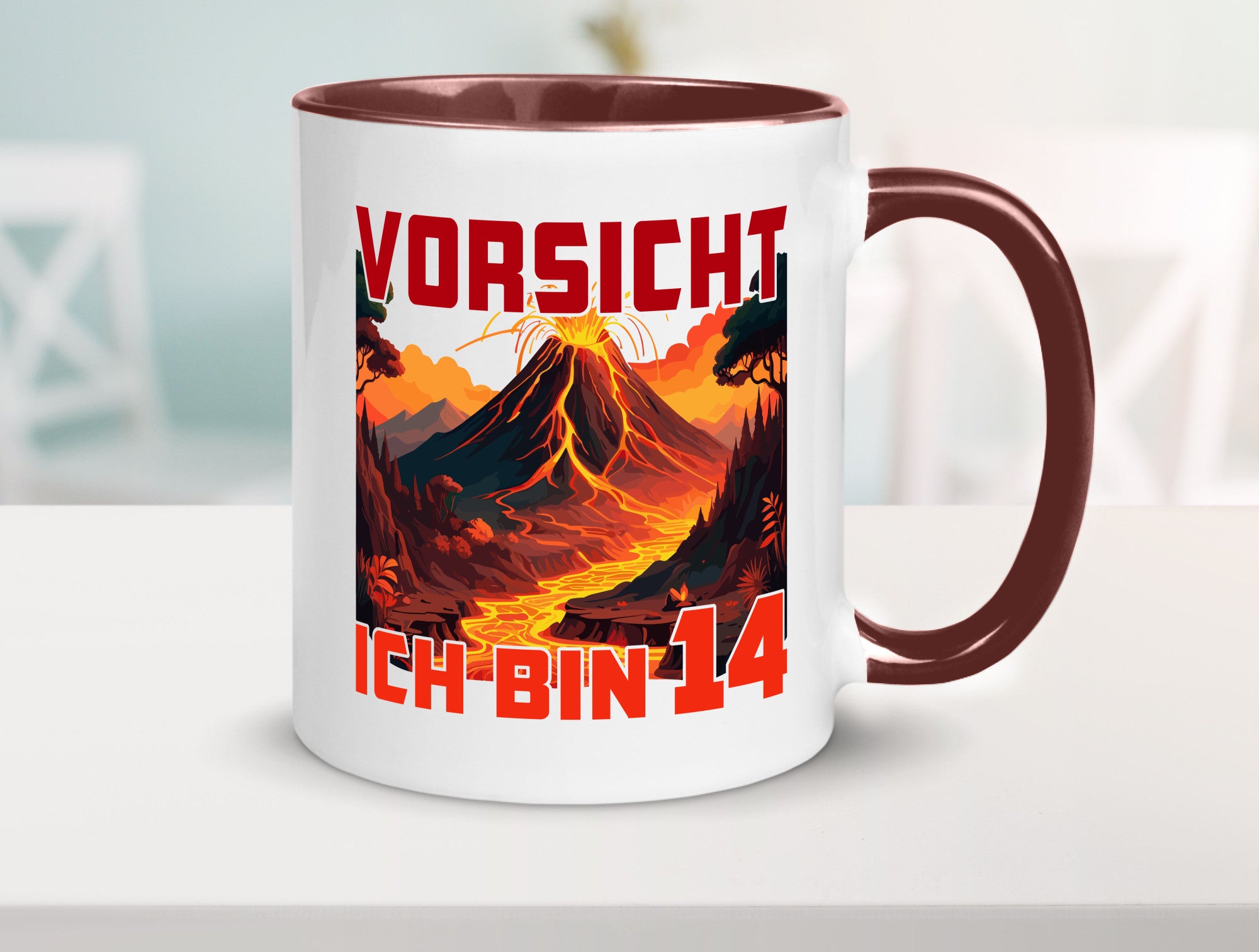 14. Geburtstag | 14 Jahre Vulkanausbruch Vulkan Geschenkidee Humor Tasse