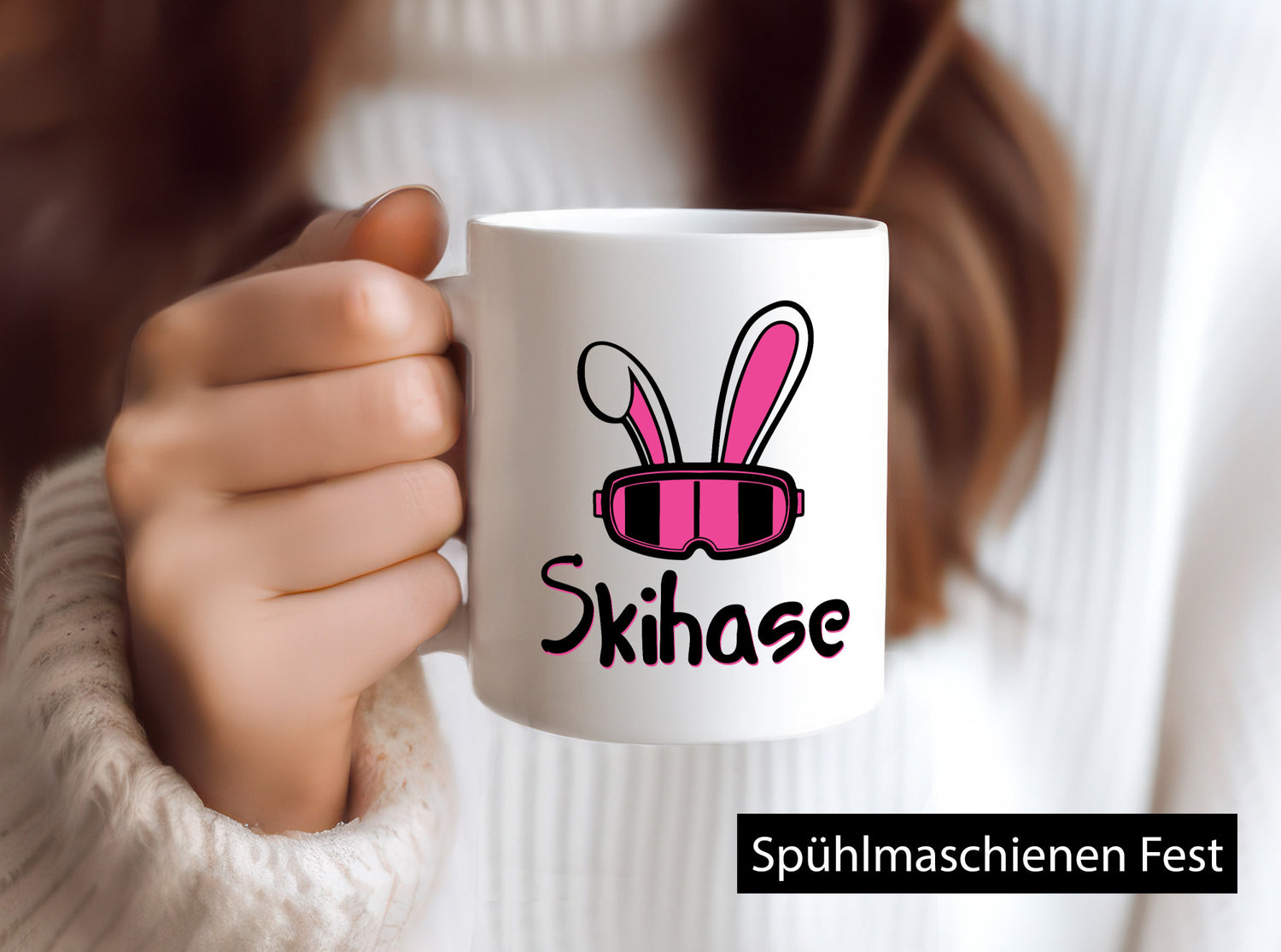 Skihase | Hasenohren Ski-Brille Geschenkidee Humor Tasse