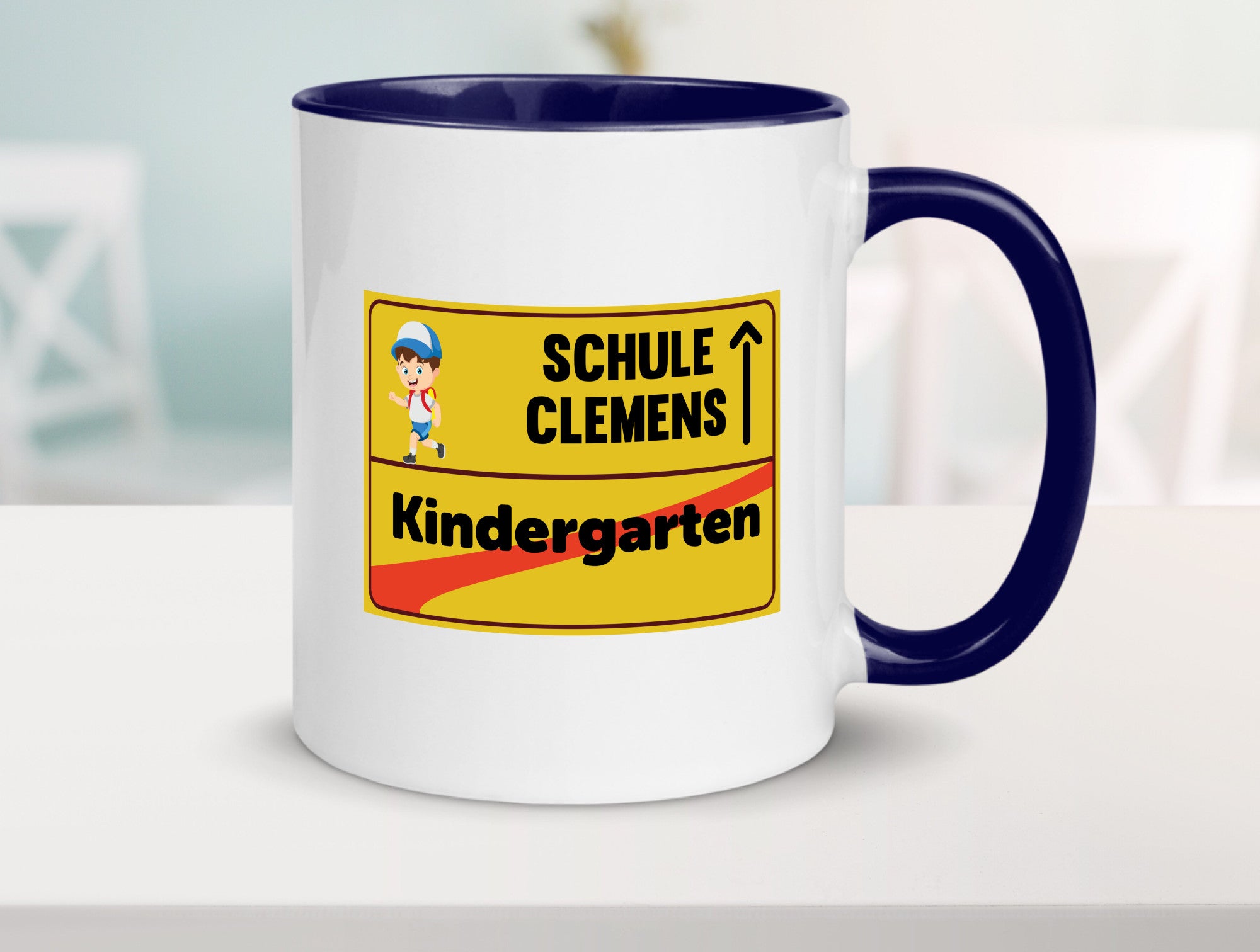 Bye Kindergarten | Schule Clemens Geschenkidee Humor Tasse