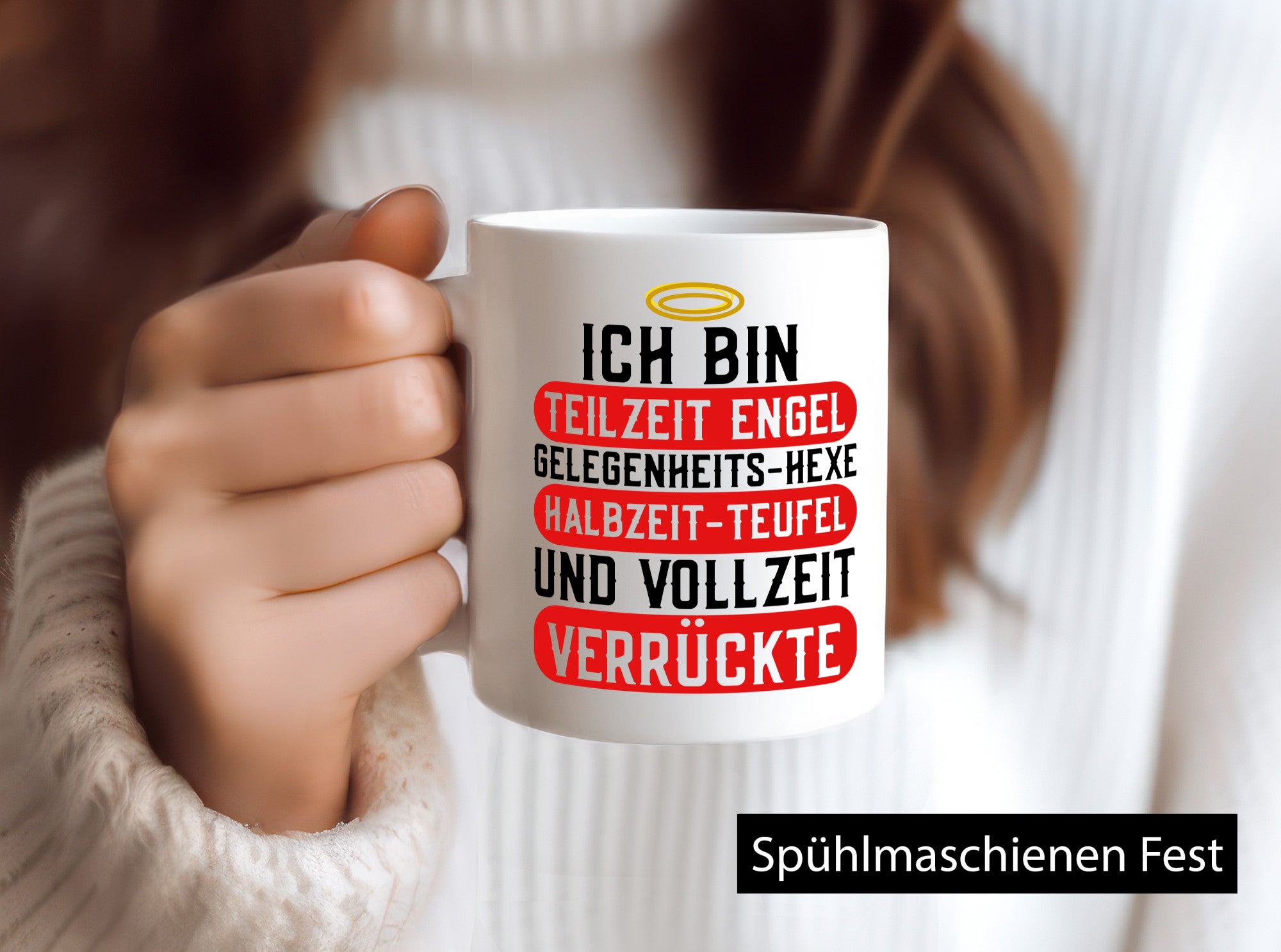 Teilzeit Engel | Hexe Verrückte Zicke frecher Spruch lustiger Geschenk Humor