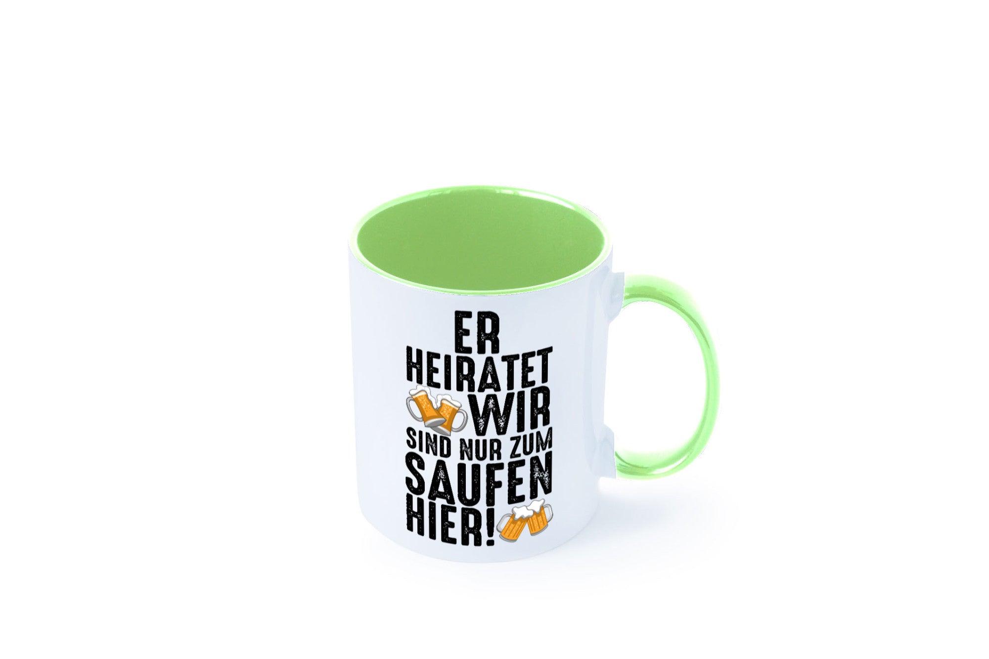 JGA | Er heiratet Junggesellenabschied Polterabend v2 lustiger Spruch Geschenk