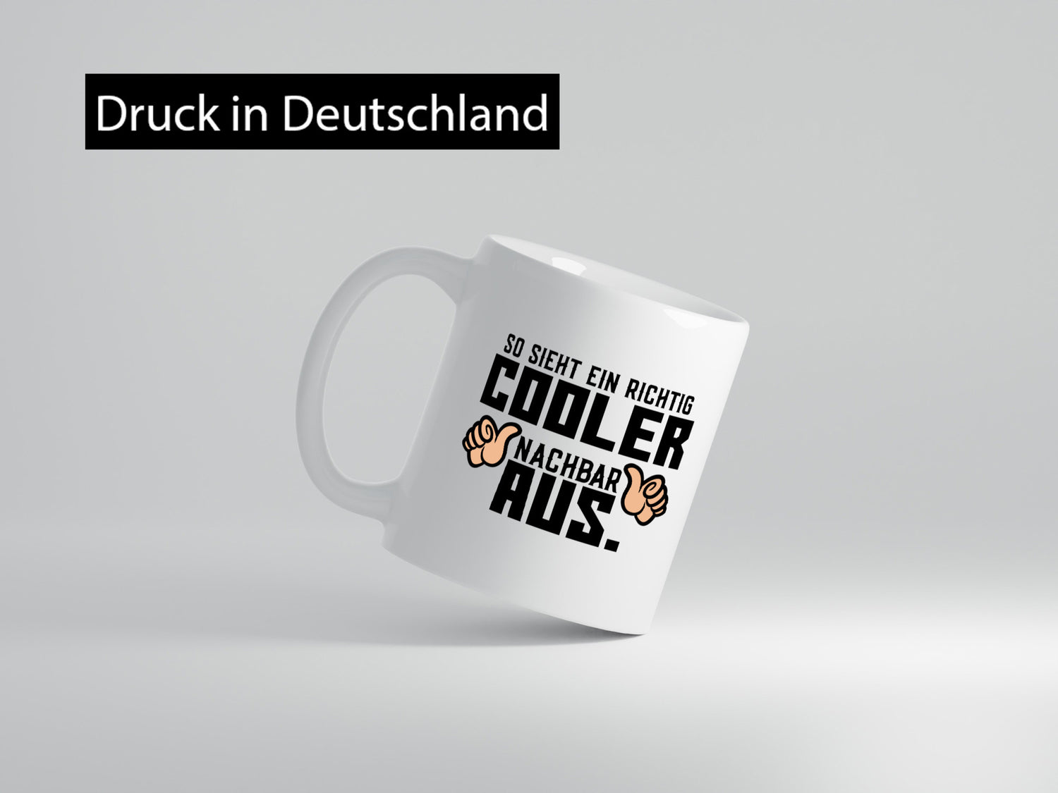 Richtig cooler Nachbar | Nachbarin Daumen hoch Spruch Geschenk Humor