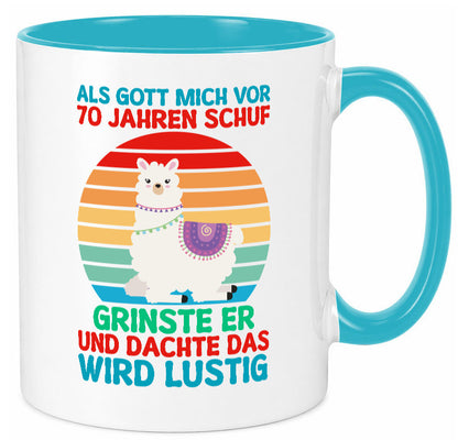 70. Geburtstag | 70Jahre Gut Schuf mich Lama Humor Geschenkidee Tasse