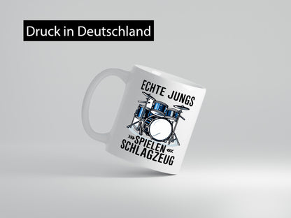 Echte Jungs spielen Schlagzeug | Drummer Geschenkidee Humor Tasse