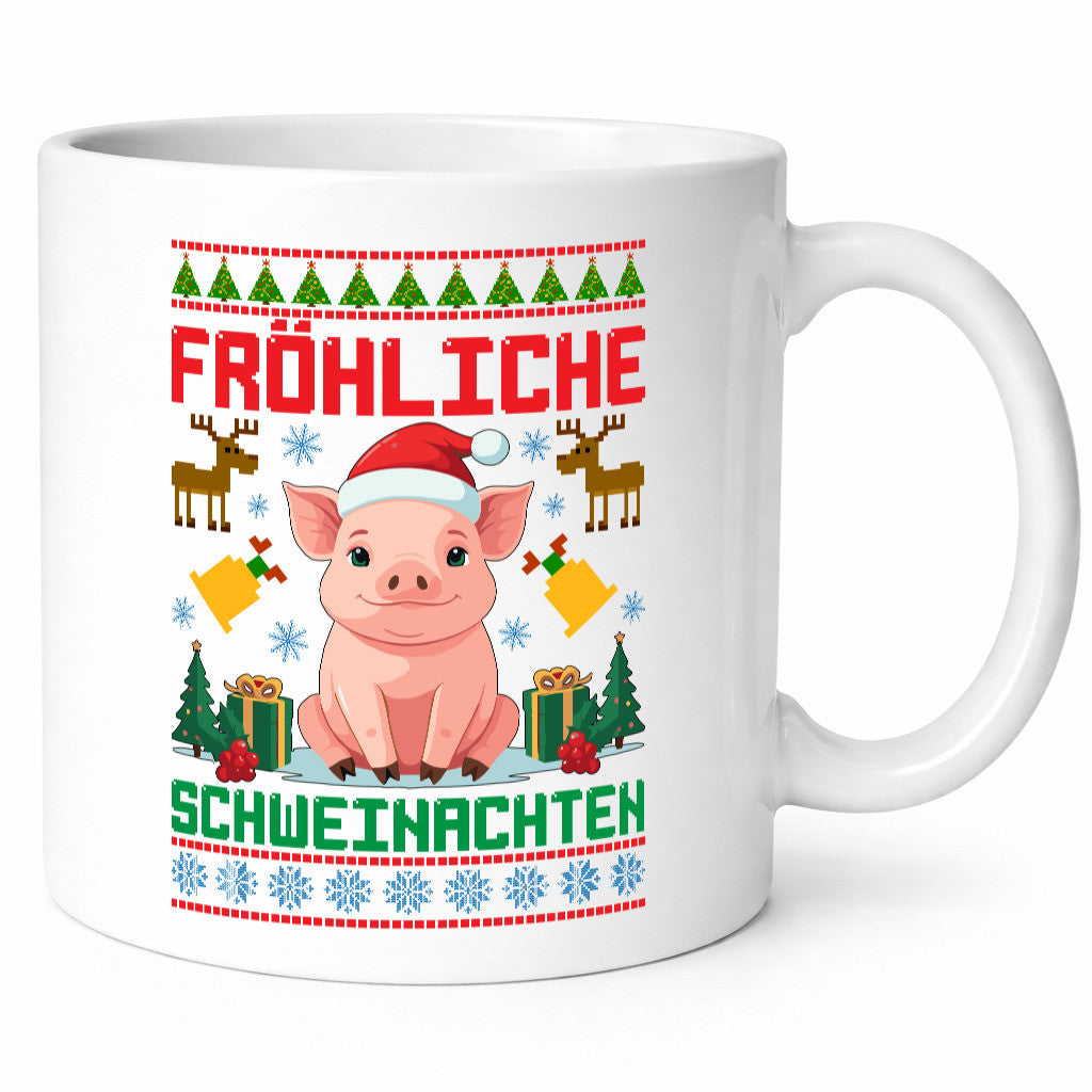 Fröhliche Schweinachten | Ugly Christmas Schwein Humor Geschenkidee Tasse