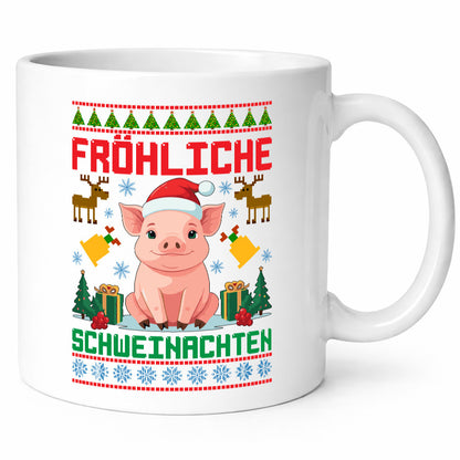 Fröhliche Schweinachten | Ugly Christmas Schwein Humor Geschenkidee Tasse