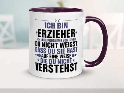 Löse Probleme: Erzieher | Pädagoge Schule v2 lustiger Spruch Geschenk Humor